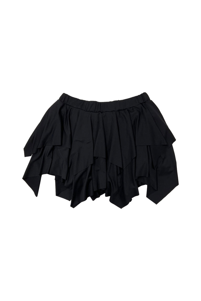 JERSEY CANCAN MINI SKIRT PANTS (BLACK)