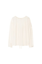 FRILL TRIM TIE BLOUSE (IVORY)