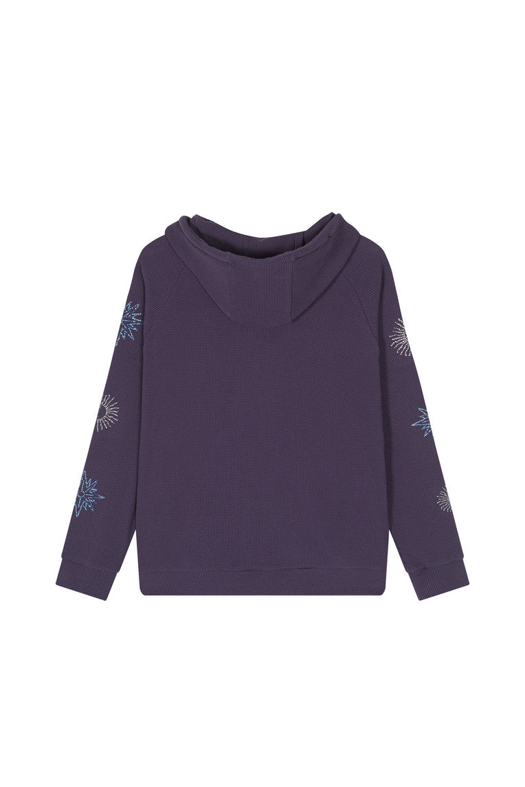 ZODIAC 02 HOTFIX WAFFLE ZIP-UP HOODIE (PURPLE) - 11