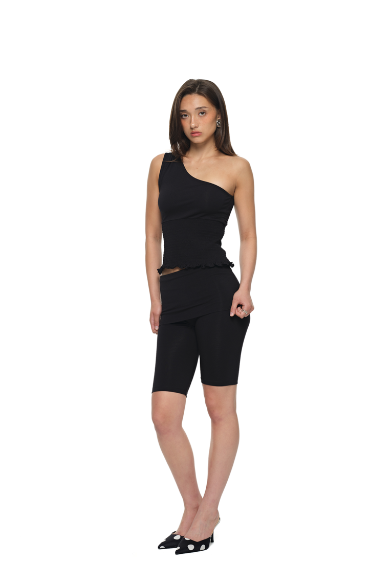 FOLDOVER CAPRI PANTS (BLACK)