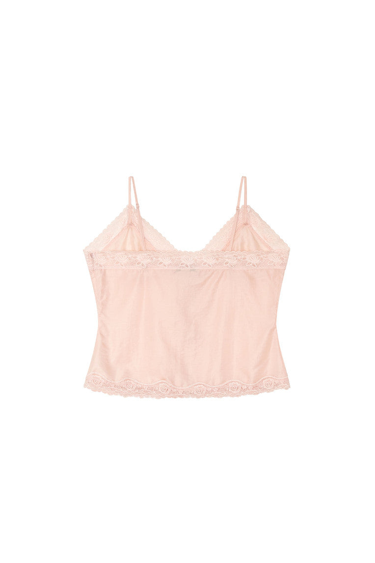 LACE SLIP SLEEVELESS TOP (LIGHT PINK)