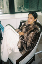 REGULAR FIT FUR JACKET (BAMBI BROWN) - 1