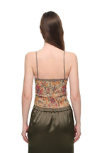 [Ships June 5] METALLIC FLORAL 03 LACE CAMI TOP (YELLOW)