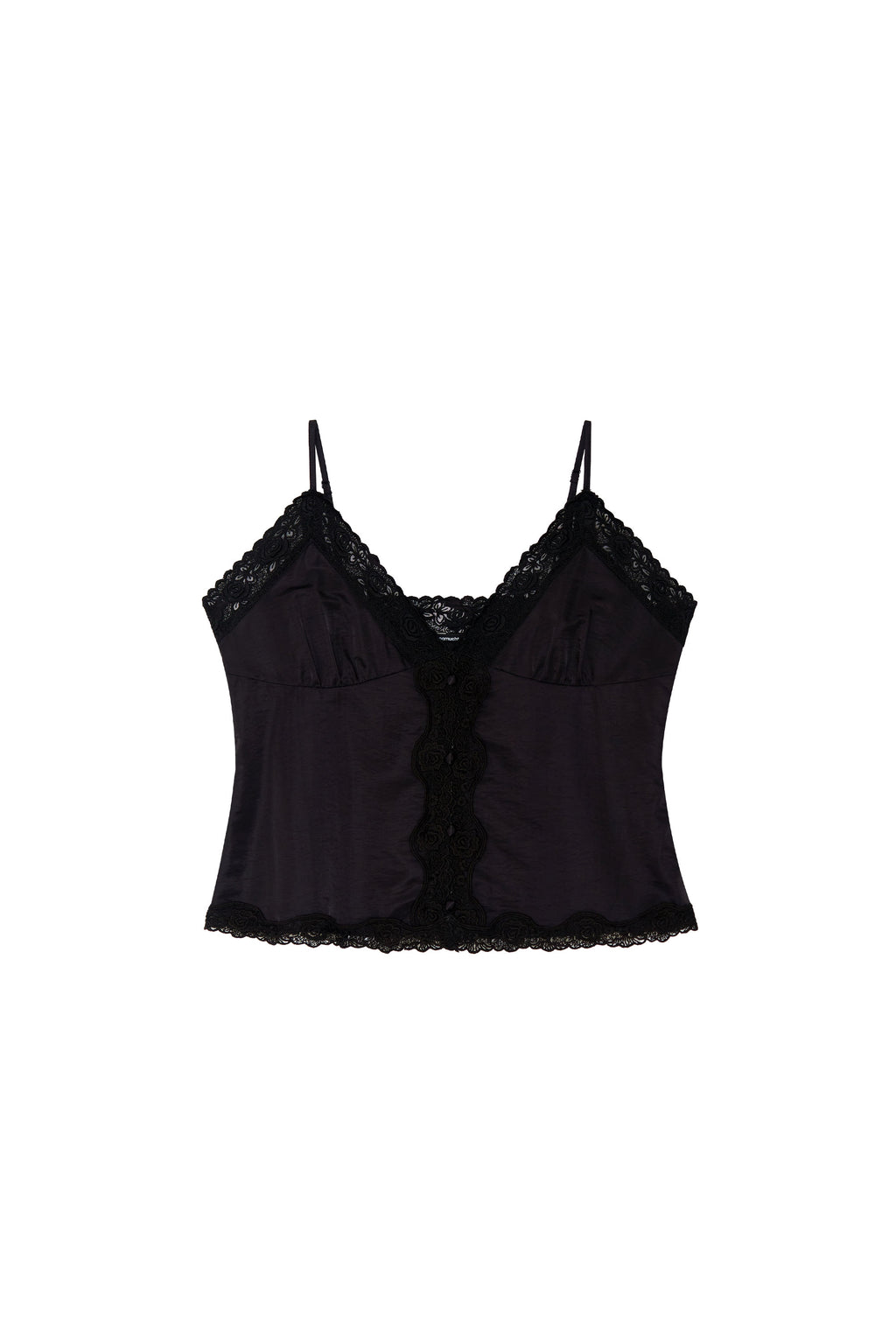 LACE SLIP SLEEVELESS TOP (BLACK)