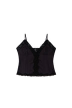 LACE SLIP SLEEVELESS TOP (BLACK)