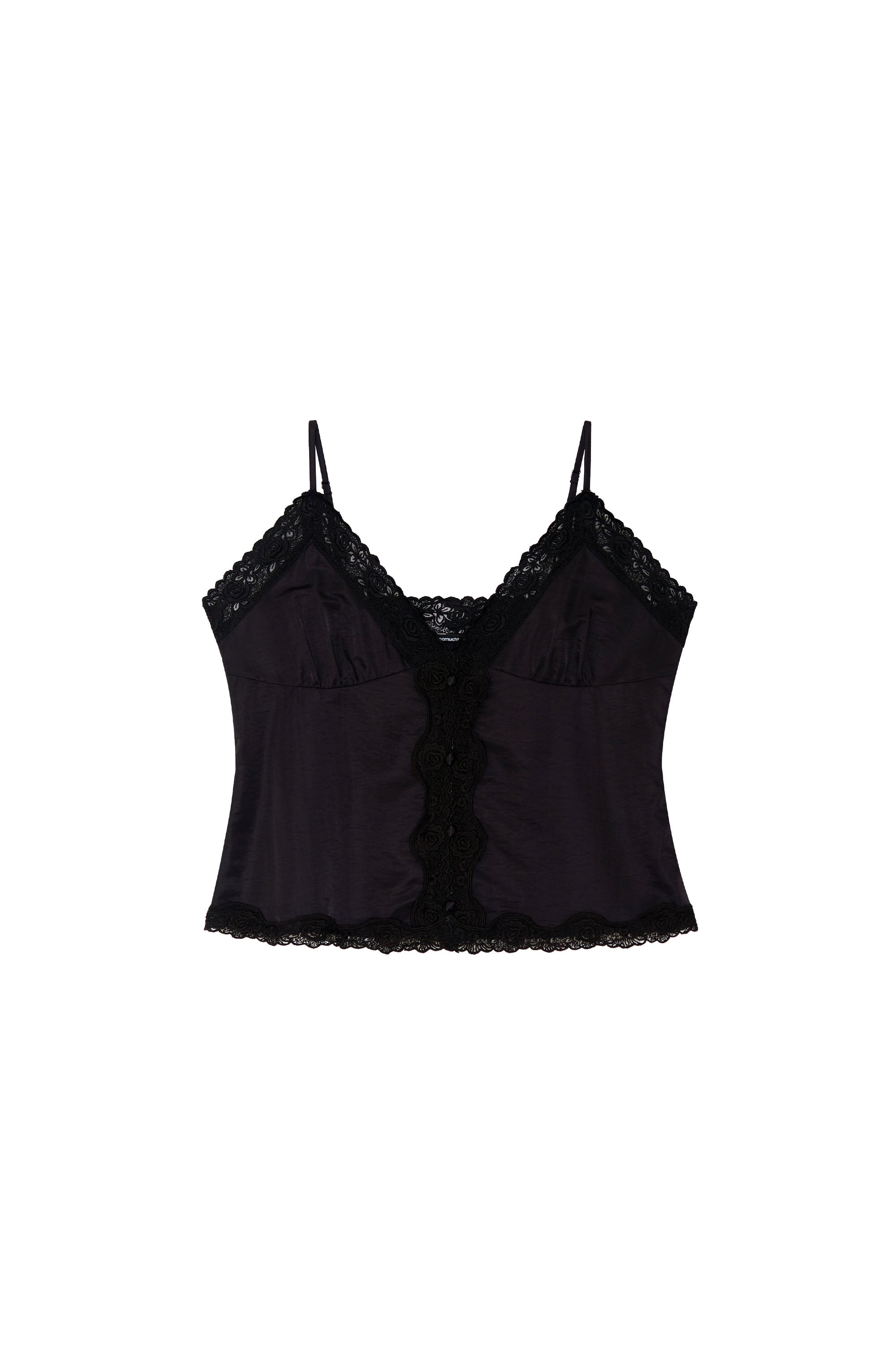 LACE SLIP SLEEVELESS TOP (BLACK)
