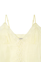 LACE SLIP SLEEVELESS TOP (YELLOW)