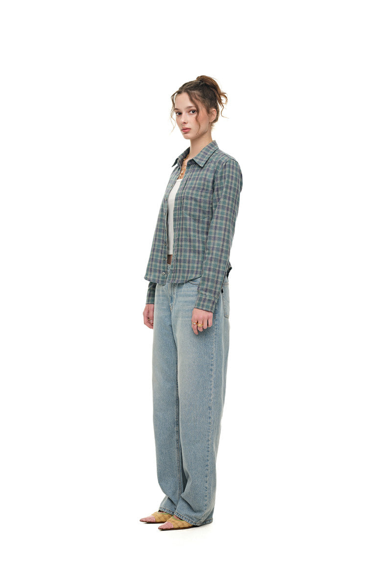 PLAID SLIM-FIT SHIRT (GREEN)