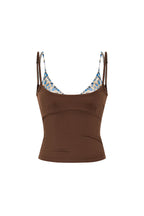 BRA-LAYERED SLEEVELESS TOP (LEOPARD/BROWN)