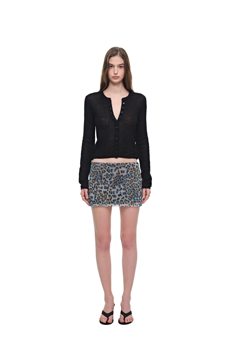 MOHAIR SLIM-FIT CARDIGAN (BLACK)