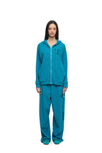 LEO HOTFIX WAFFLE ZIP-UP HOODIE (TEAL)