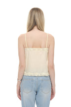 LACE SLIP SLEEVELESS TOP (YELLOW)