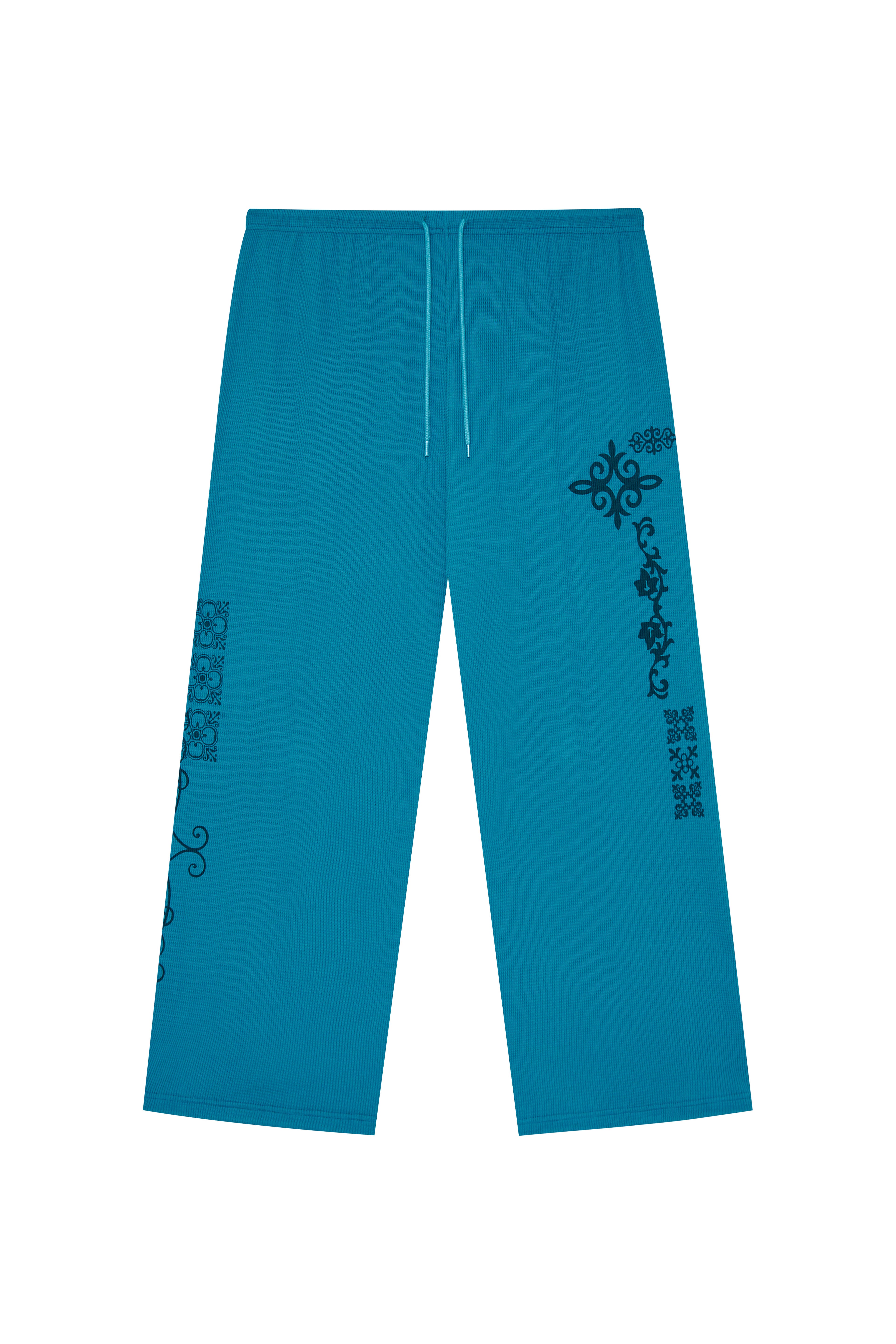 LEO WAFFLE PANTS (TEAL)