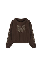 ORNAMENT 03 STITCH ZIP-UP HOODIE (BROWN) - 12