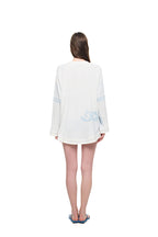 ORNAMENT 02 WAFFLE OVERSIZED LONG SLEEVE T-SHIRT (WHITE)
