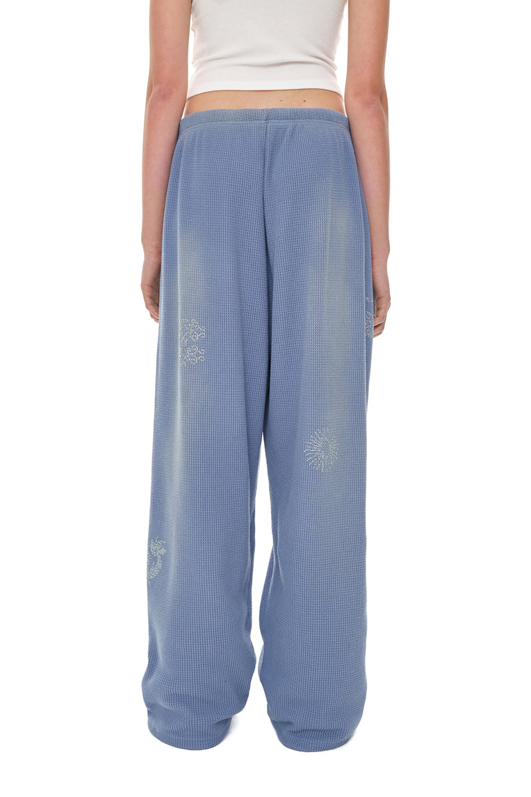 ZODIAC HOTFIX WAFFLE PANTS (WASHED BLUE)
