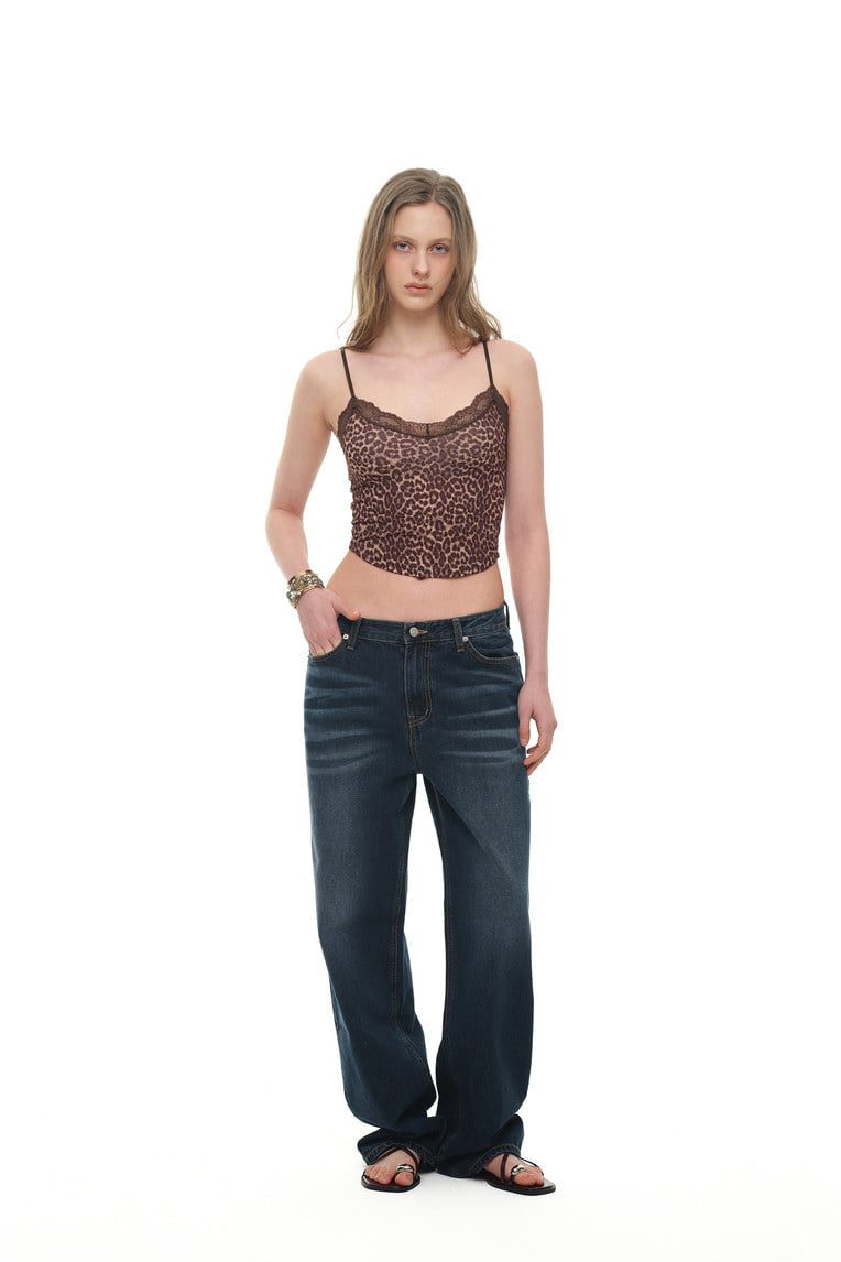 LOW RISE LOOSE-FIT JEANS (DARK BLUE)