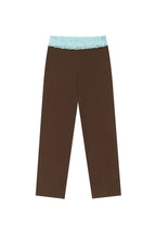 LACE POINT LOOSE-FIT PANTS (BROWN)