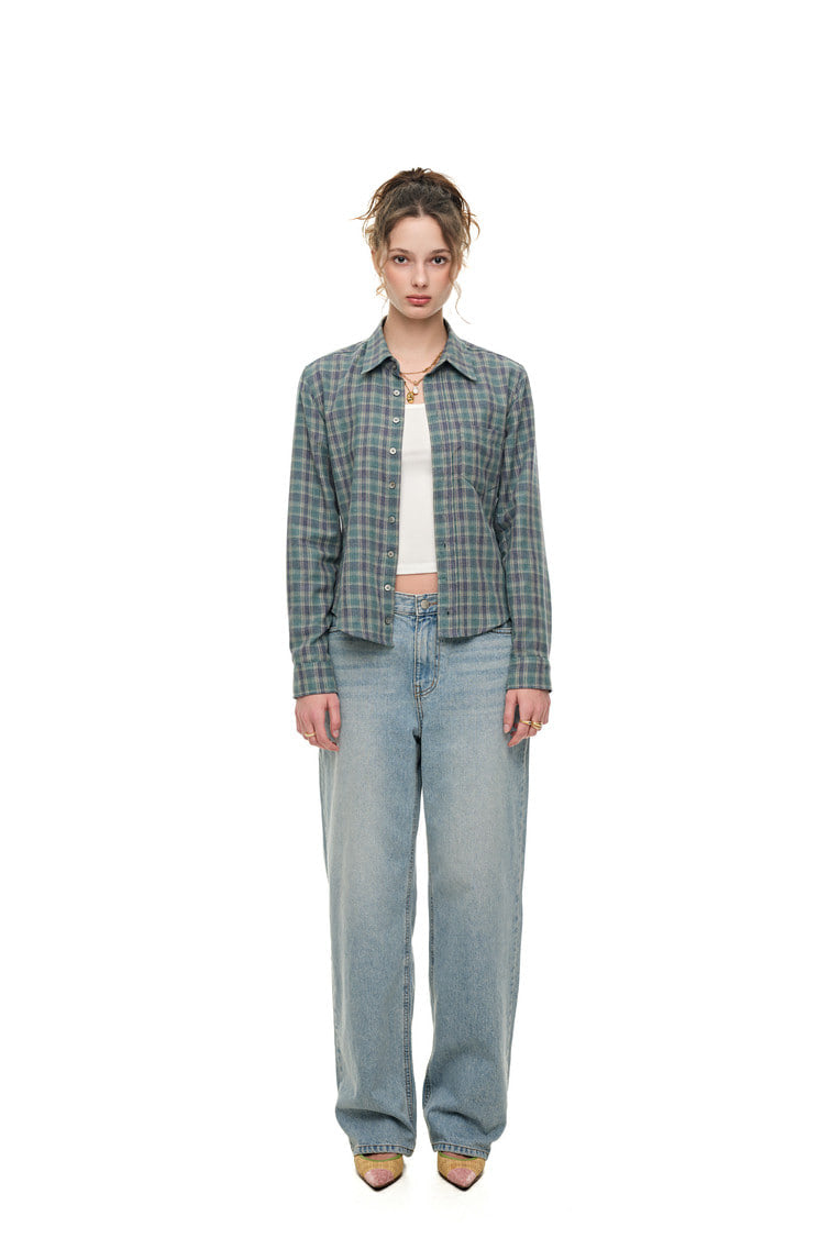 PLAID SLIM-FIT SHIRT (GREEN)