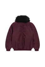 FAUX FUR 02 BOMBER JACKET (BURGUNDY) - 12