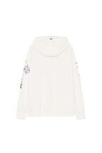 TWIN ZODIAC WAFFLE ZIP-UP HOODIE (WHITE)
