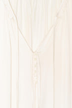 FRILL TRIM TIE BLOUSE (IVORY)