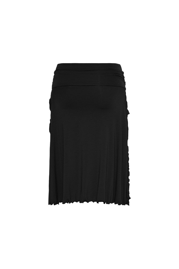 SLIT MIDI SKIRT PANTS (BLACK)