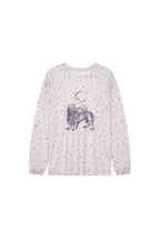 FLORAL POINTELLE LONG SLEEVE T-SHIRT (LIGHT PINK)