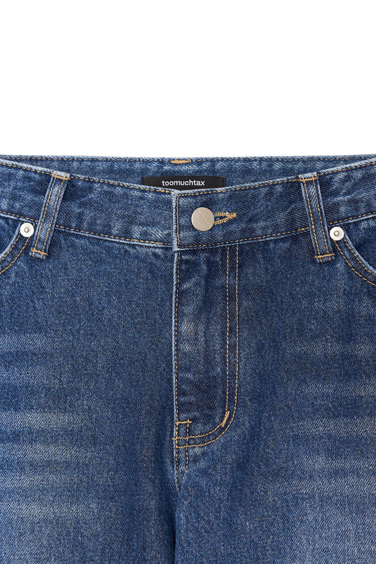 SLIM STRAIGHT-FIT JEANS (BLUE)