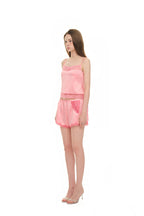 ASYMMETRIC LACE TRIM SLIP SHORTS (PINK)