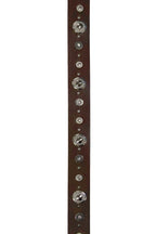 STUDDED LEATHER BELT (BROWN)