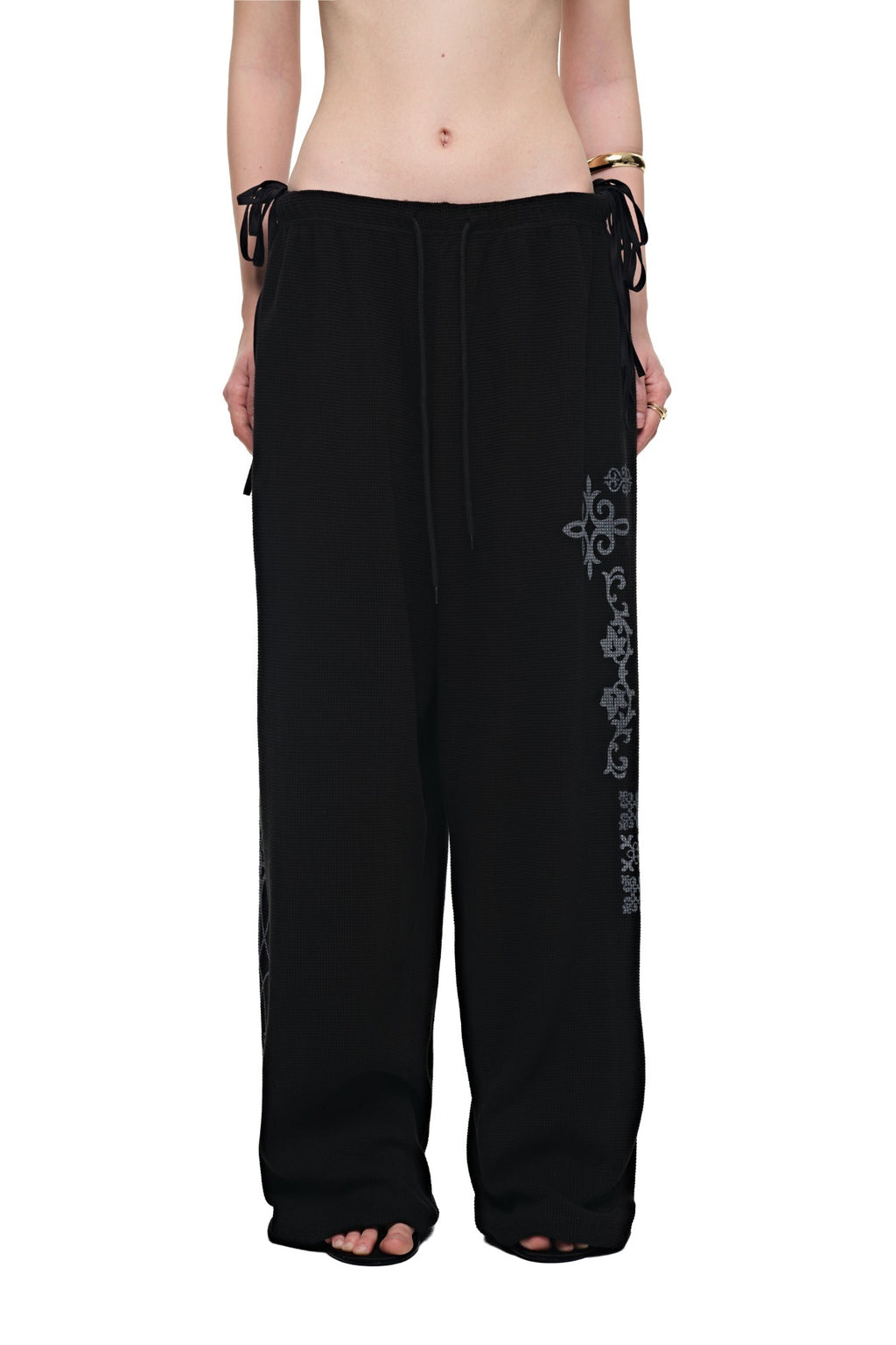 LEO WAFFLE PANTS (BLACK)