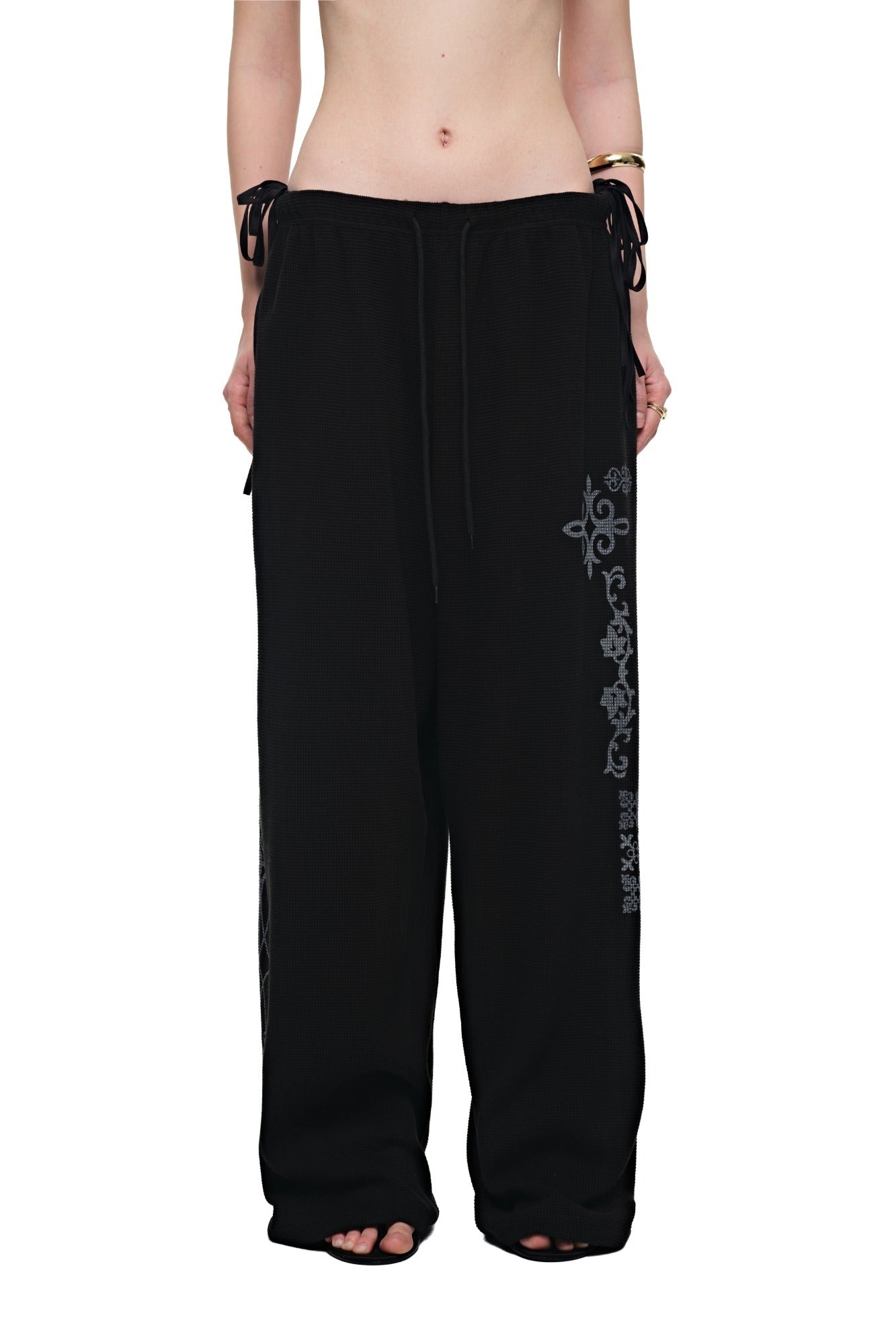 LEO WAFFLE PANTS (BLACK)
