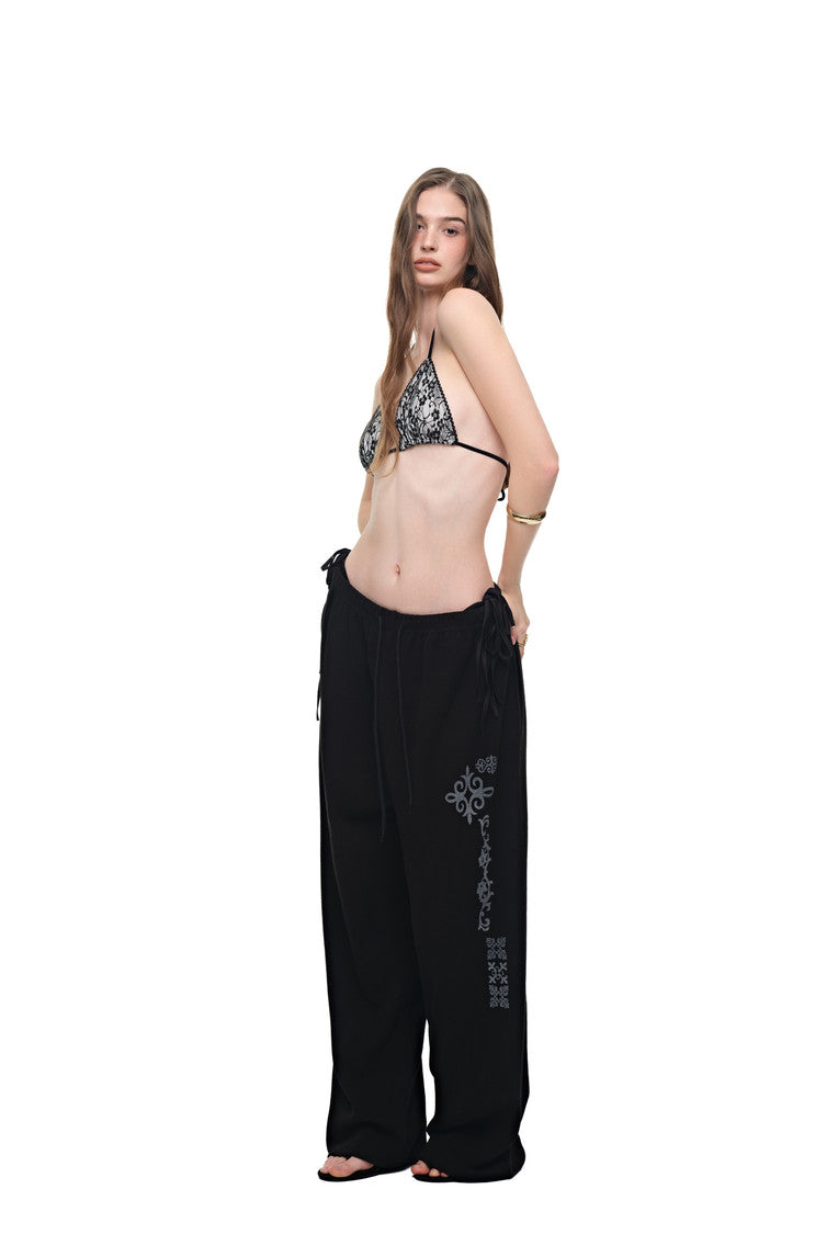 LEO WAFFLE PANTS (BLACK)