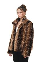 REGULAR FIT FUR JACKET (BAMBI BROWN) - 7