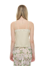 LACE SLIP SLEEVELESS TOP (LIGHT GREEN)