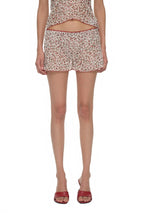 FLORAL MICRO SHORTS (IVORY)