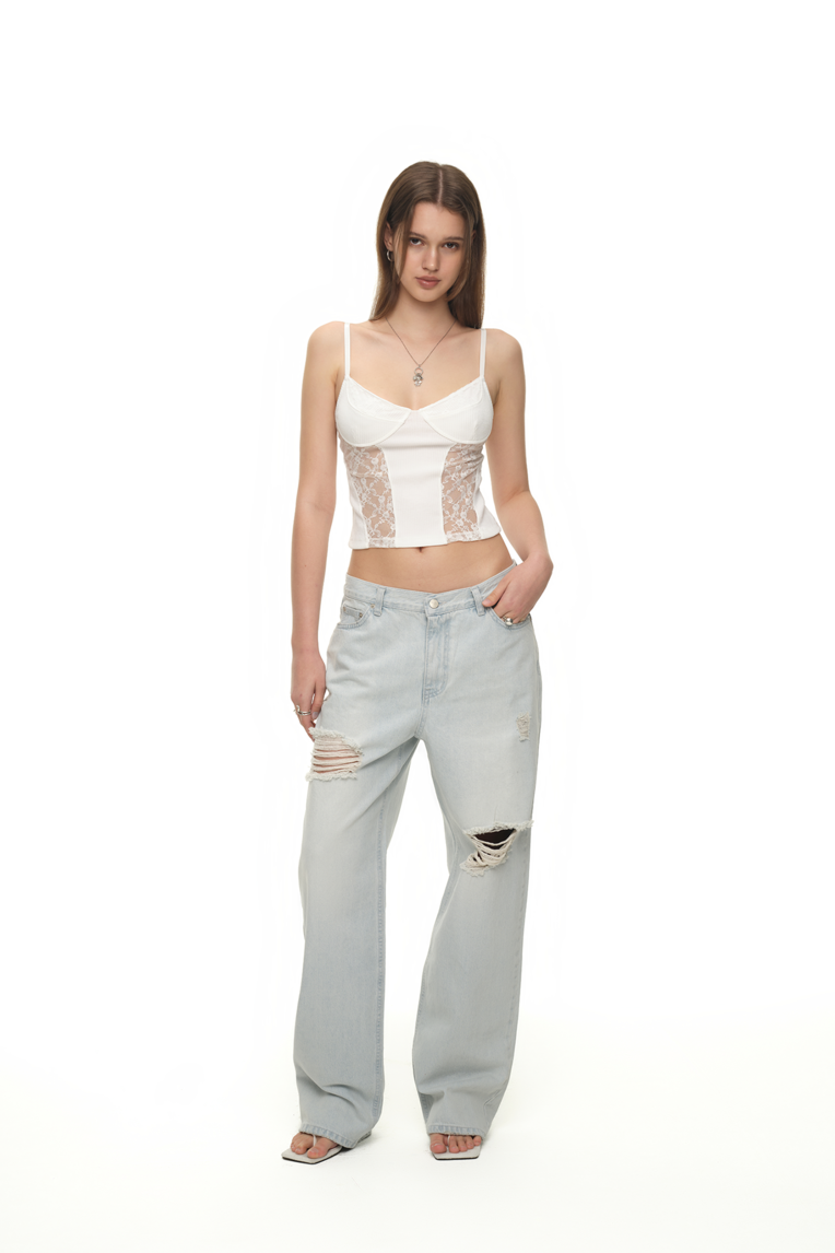 BUSTIER CAMI TOP (WHITE)