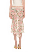 ROSE FLAIR MIDI SKIRT (PINK)