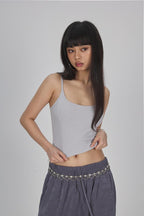 RIBBED TANK TOP (GREY)