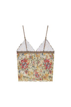 [Ships June 5] METALLIC FLORAL 03 LACE CAMI TOP (YELLOW)