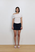 ASYMMETRIC ONE SHOULDER T-SHIRT (WHITE)