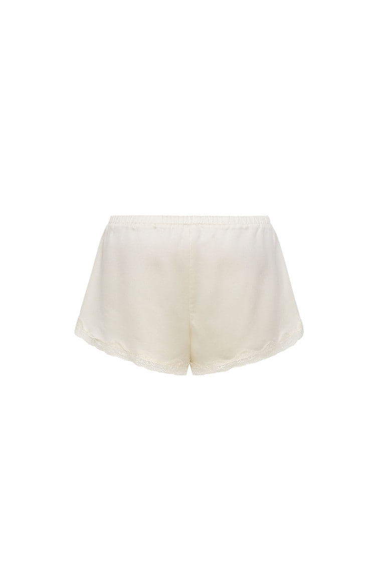 LACE TRIM SLIP SHORTS (IVORY)
