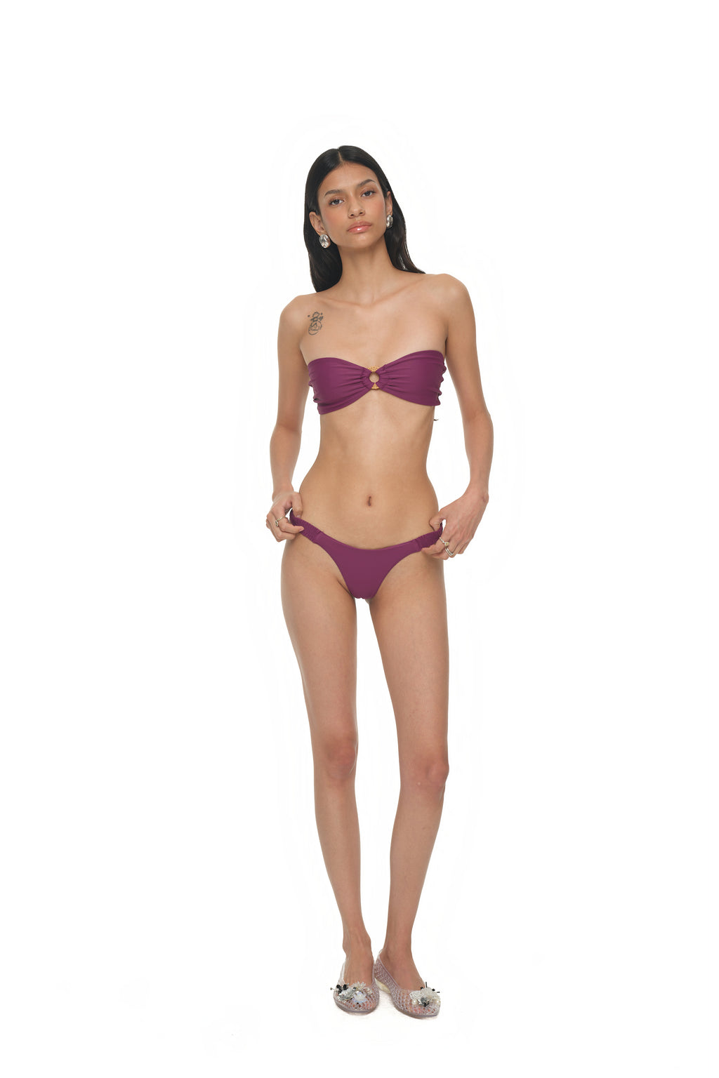 WOOD O-RING BIKINI (PURPLE)