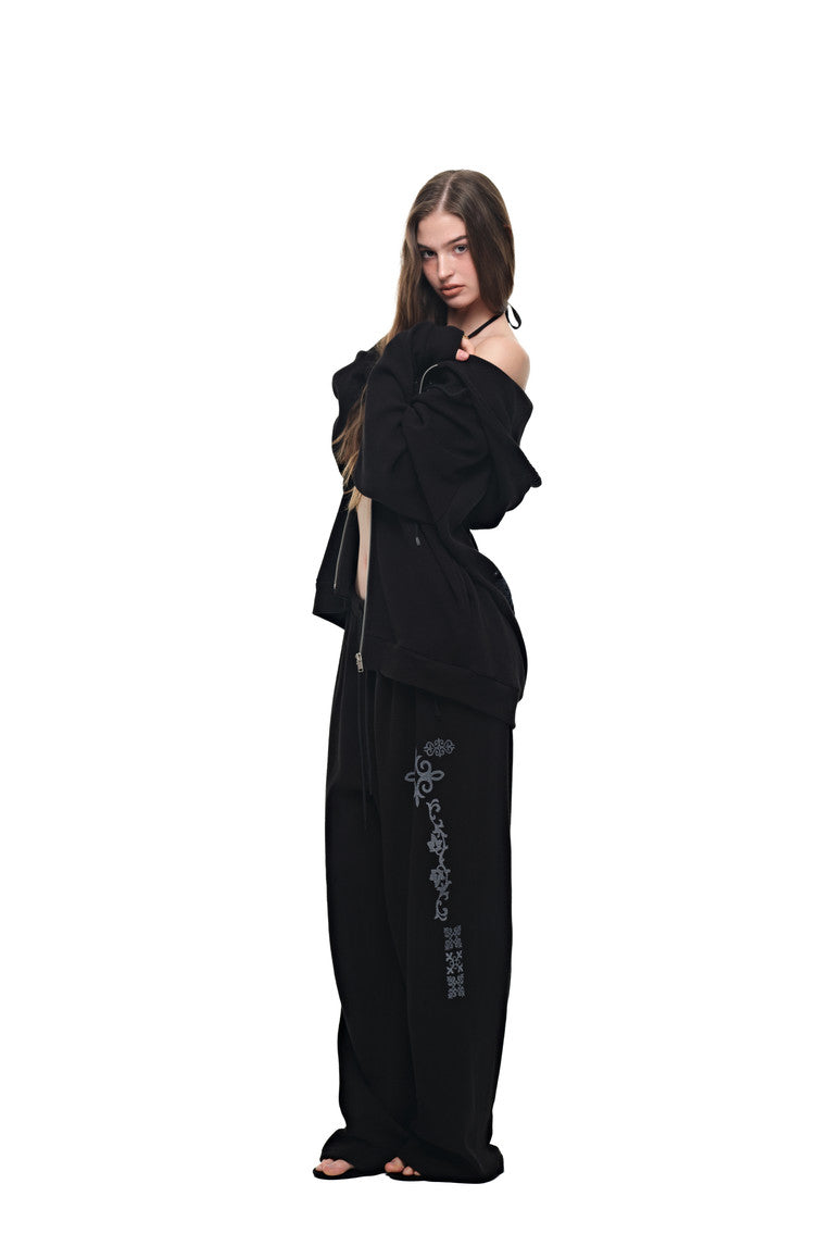 LEO WAFFLE PANTS (BLACK)