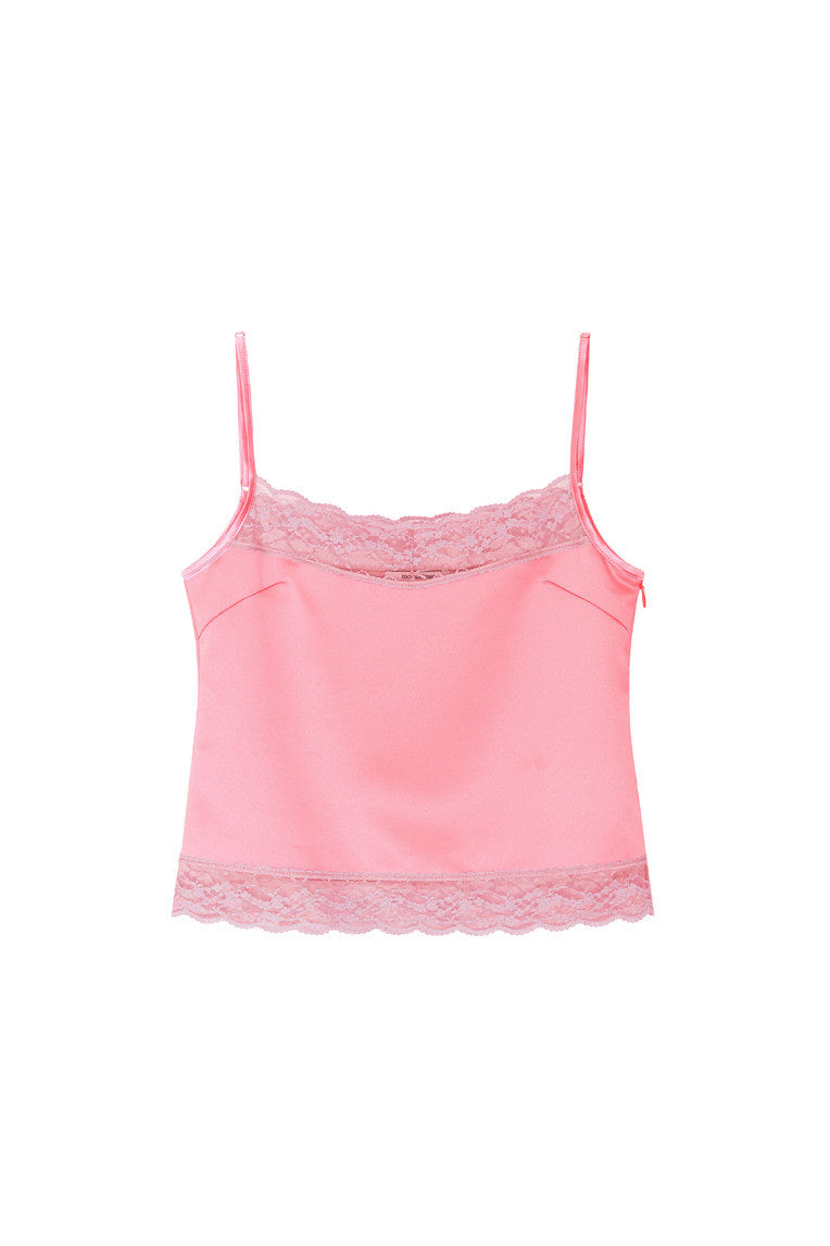 LACE TRIM SLIP CAMISOLE (PINK)