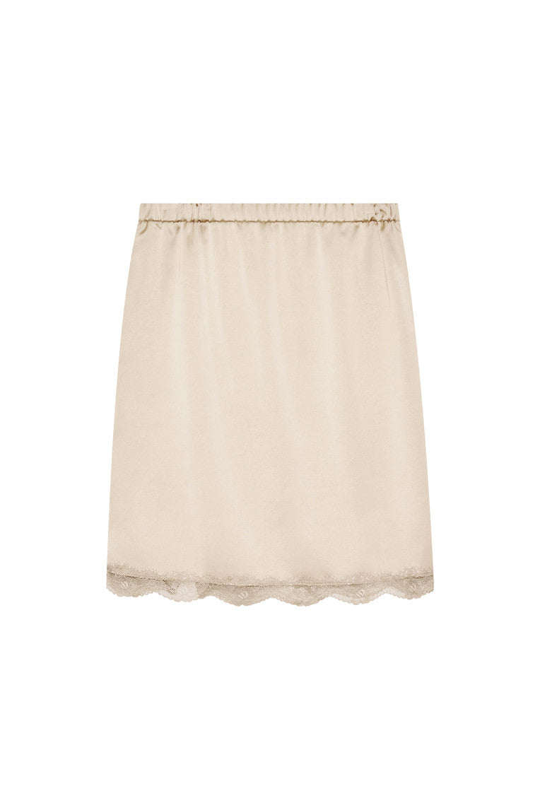 LACE MIDI SKIRT (BEIGE)