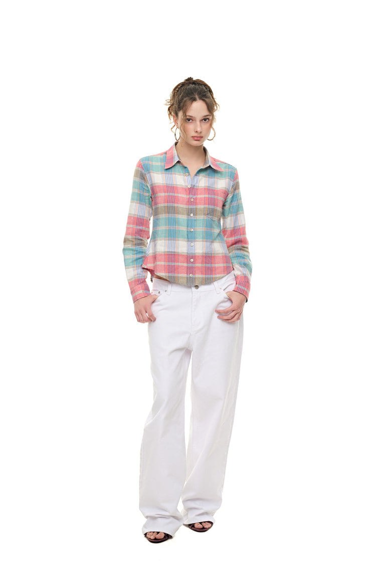 PLAID SLIM-FIT SHIRT (RED)