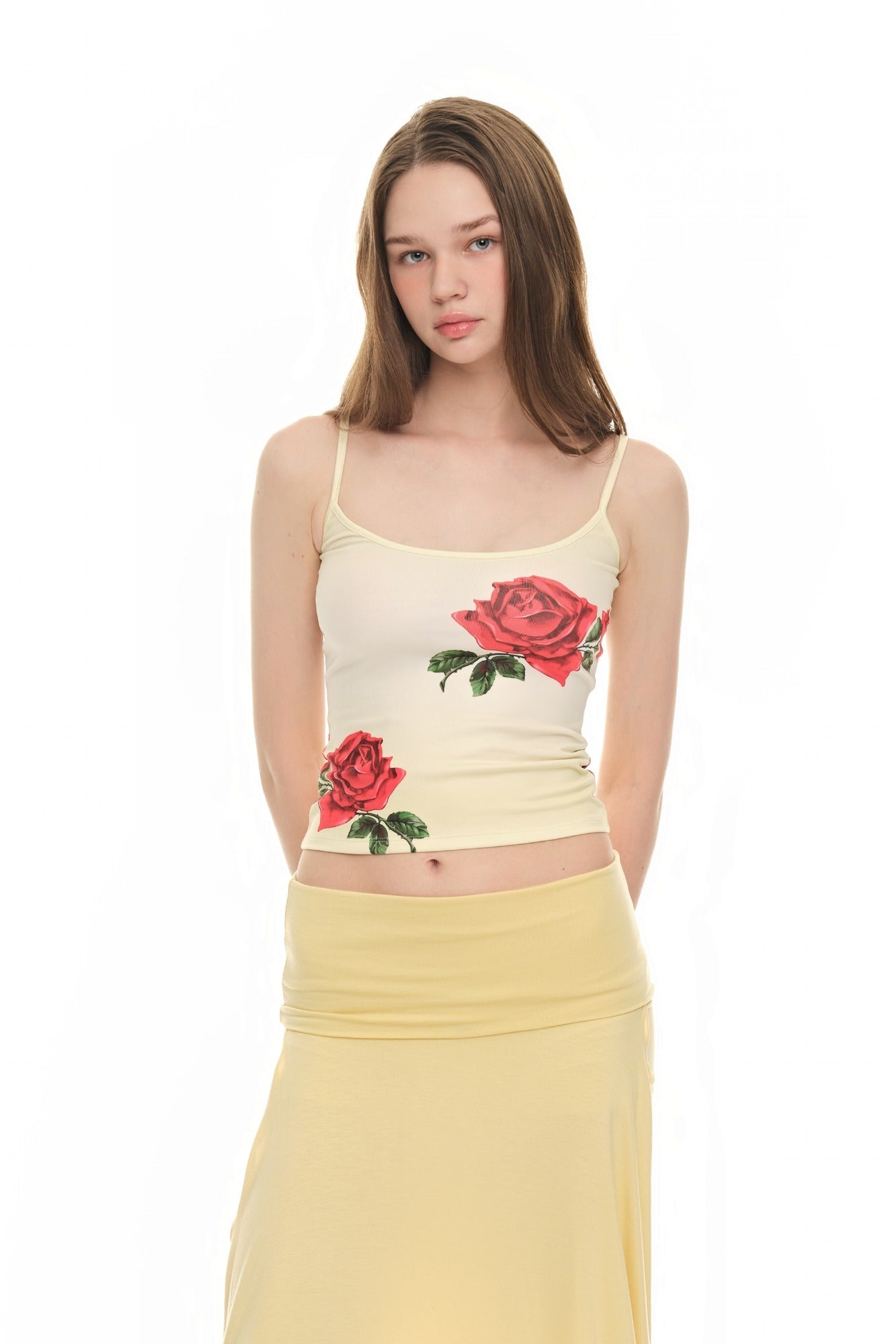 ROSE SLEEVELESS TOP (YELLOW)