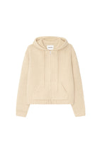 HEAVY KNIT ZIP-UP HOODIE (BEIGE)